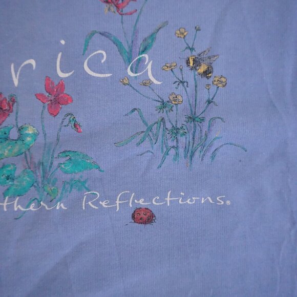 VTG Northern Reflections Purple Wildflower Butterfly Sweatshirt Nature America S - Picture 9 of 10